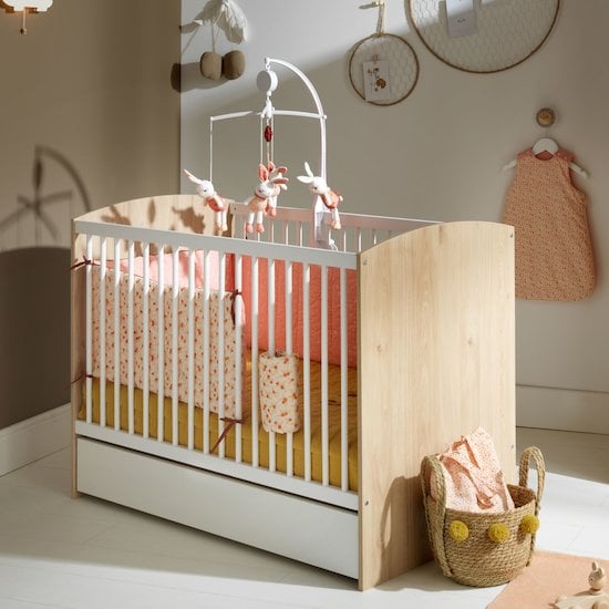 Alice Lit bébé Blanc et bois 60 x 120 cm de Sauthon Baby's Sweet Home Alice Lit bébé Blanc et bois 60 x 120 cm de Sauthon Baby's Sweet Home
