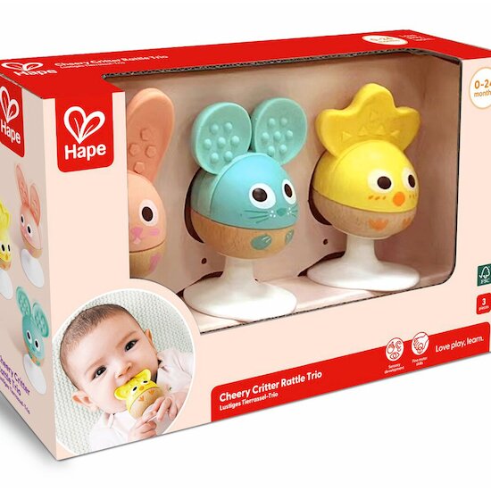 3 hochets à ventouse Animaux  de Hape