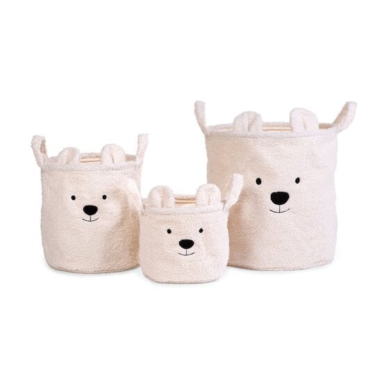 Teddy Lot de 3 paniers Ecru  de Childhome