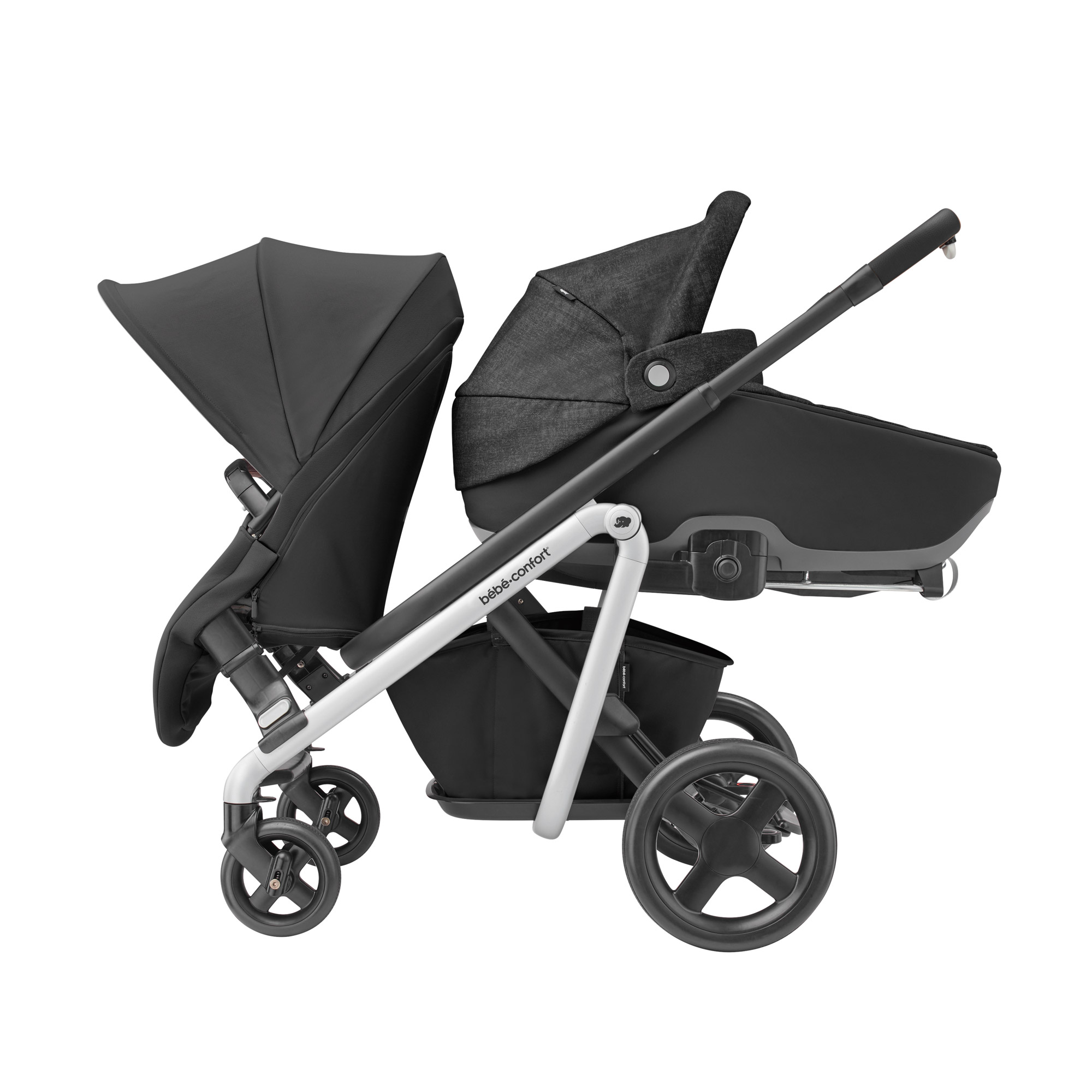 Lila Duo Kit Nomad Black De Bebe Confort Poussettes Doubles Triples Aubert