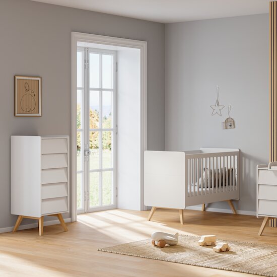 Vintage Vox Chiffonier Blanc / Chêne  de Vox Vintage Vox Chiffonier Blanc / Chêne  de Vox