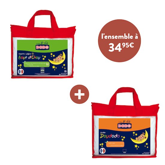 Offre P'tit Dodo : Couette + oreiller à 34,95€ au lieu de 47,90€   de P'tit Dodo