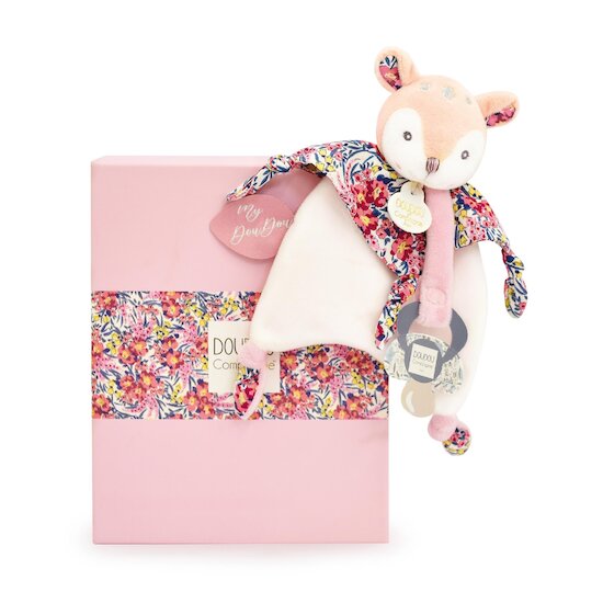 Les Boh'aime Doudou attache sucette Faon 20 cm de Doudou et Compagnie Les Boh'aime Doudou attache sucette Faon 20 cm de Doudou et Compagnie