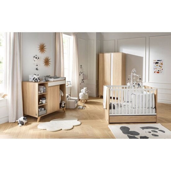 Chambre Nova new : Lit  Little Big Bed 70x140 + armoire + commode   de Sauthon Baby's Sweet Home
