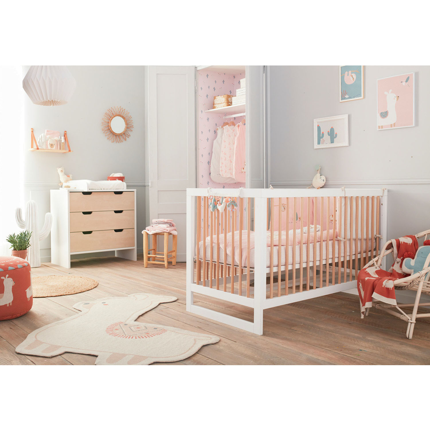 Moris Sacha Tour De Lit Veloudoux Rose De Noukies Tours De Lit Aubert