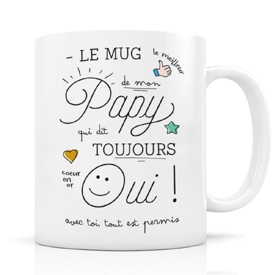 Mug Papy qui dit toujours oui  de Label Tour