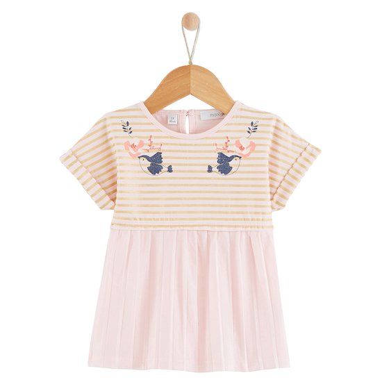 T-shirt à rayure avec oiseau