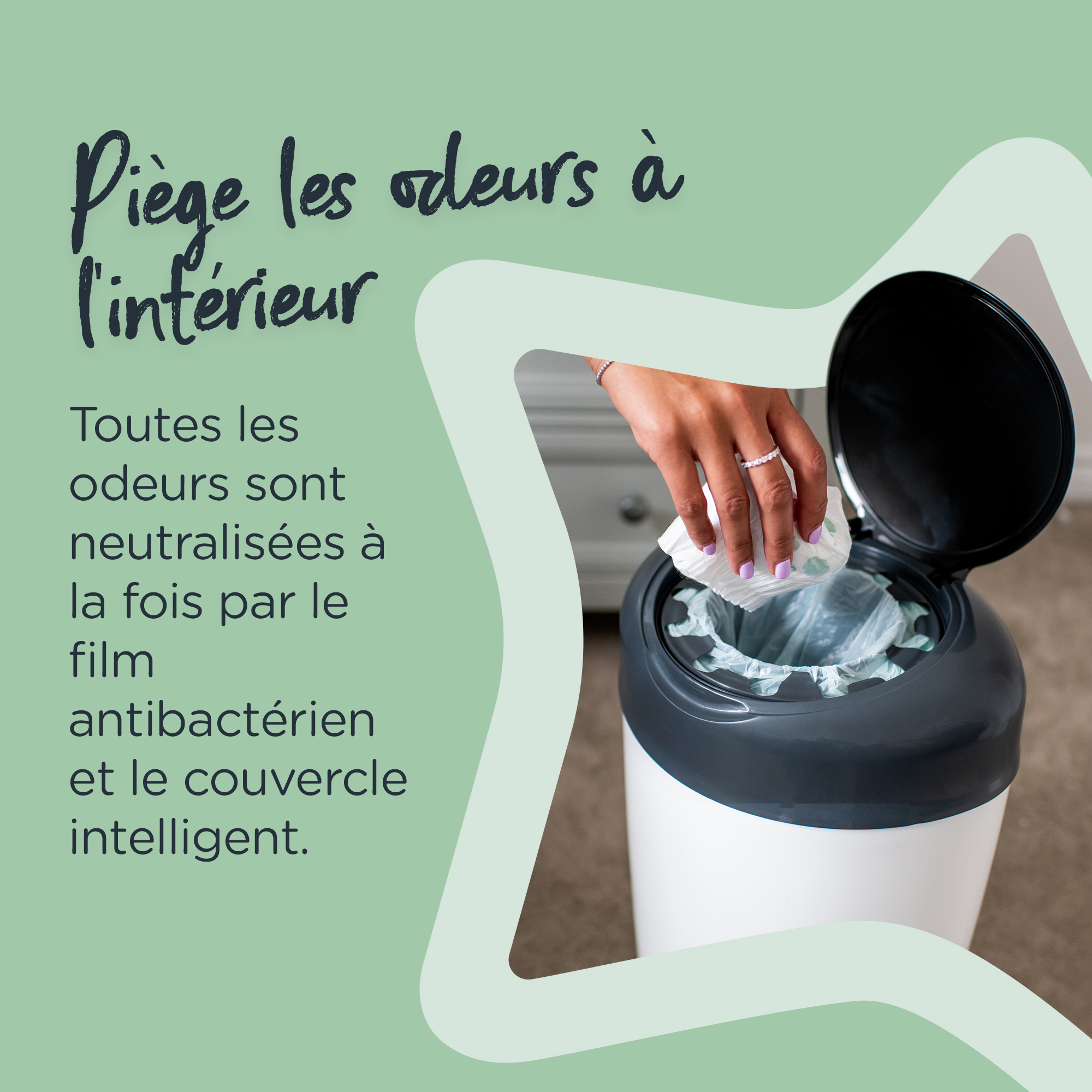 Lot de 3 recharges pour poubelles à couches Tec et Twist & Click TOMMEE  TIPPEE Sangenic en plastique recyclé - gris, Puériculture