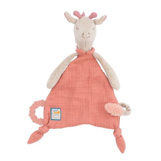 Sous mon baobab doudou attache-sucette Girafe  de Moulin Roty