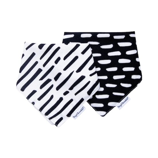 Lot de 2 Bavoirs Bandana Noir & blanc  de Tiny Twinkle