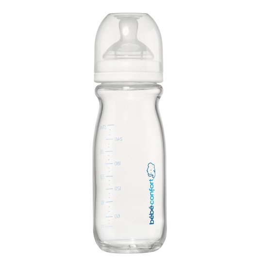 Biberon en verre Natural Comfort Transparent 270 ml de Bébé Confort