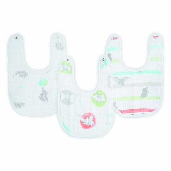 Lot de 3 Bavoirs à boutons-pression Flying Dumbo  de aden + anais essentials