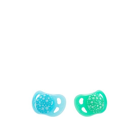 Lot de 2 sucette orthodontique Vert et bleu de Twistshake