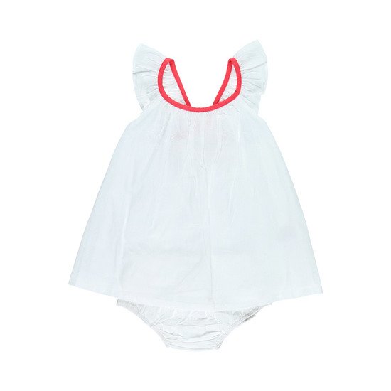 Set robe + bloomer collection Peps Girl Blanc 12 mois de Noukies