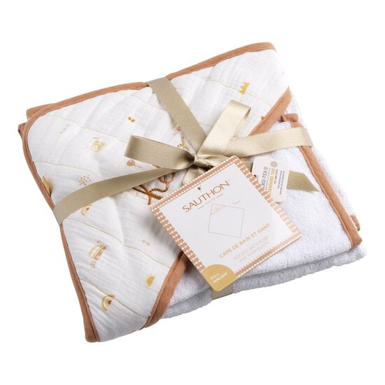 Sunlight Cape de bain + gant   de Sauthon Baby Déco Sunlight Cape de bain + gant   de Sauthon Baby Déco