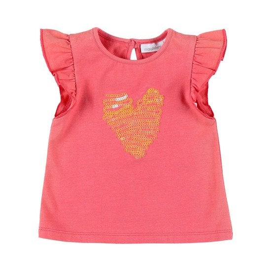 T-shirt Coeur collection Peps Girl Rose 9 mois de Noukies