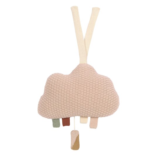 Peluche musicale tricotée Nuage, milky rose  de Lässig Peluche musicale tricotée Nuage, milky rose  de Lässig