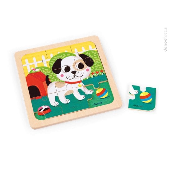 Puzzle bois 9 pièces Chien Titus  de Janod