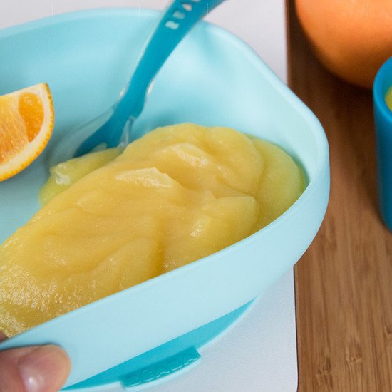 Assiette silicone ventouse  Bleu  de Béaba