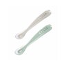 Lot de 2 Cuillères 1er âge en silicone + boite de transport