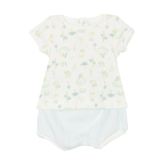 Ensemble 2 pièces t-shirt + short Imprimé 12 mois de Petit Bateau