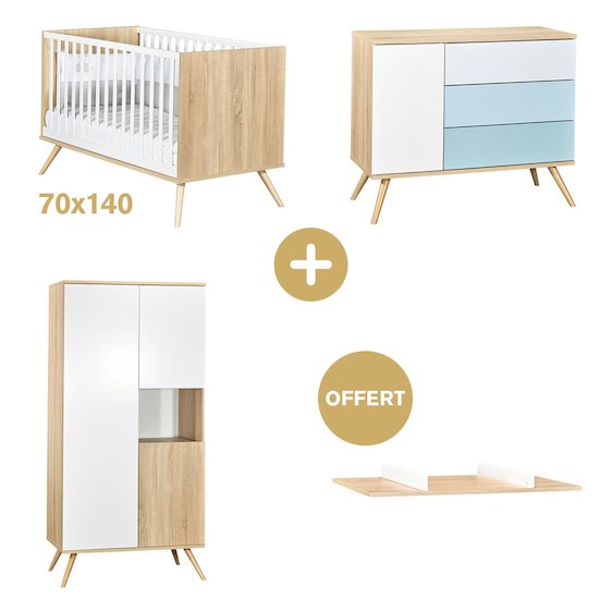Chambre Seventies Lit 60x1 Armoire Commode De Sauthon Baby S Sweet Home Sauthon Baby S Sweet Home Aubert