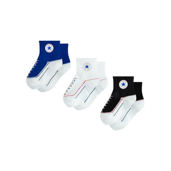 Lot de 3 Chaussettes tricolore Bleu 6-12 mois de Converse