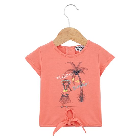 T-shirt nœud collection Sunny Paradise Fille Orange Pulpe 6 mois de Nano & nanette