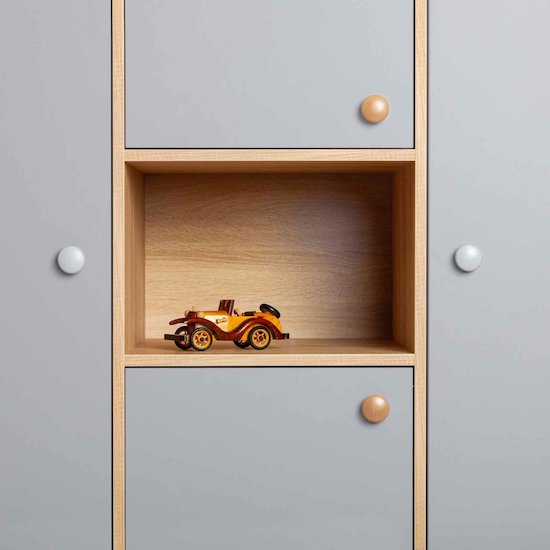 Colette Armoire deux portes Gris  de Bisal Colette Armoire deux portes Gris  de Bisal