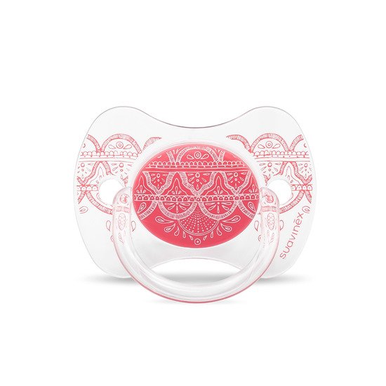 Sucette Ethnic Couture silicone Rose 18 mois + de Suavinex