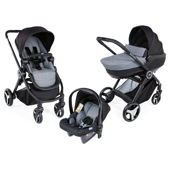 Poussette Trio Best Friend Plus Comfort  Stone  de Chicco