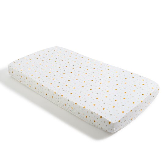 Drap housse jersey Imprimé chiot 60 x 120 cm de Petit à petit