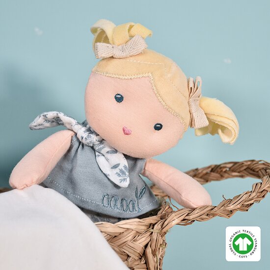 Les joliflores Poupée de chiffon avec Doudou Bleuette 22 cm de Jolijou Les joliflores Poupée de chiffon avec Doudou Bleuette 22 cm de Jolijou