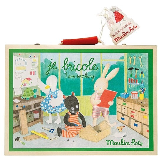 La Grande Famille Valise à outils en bois   de Moulin Roty