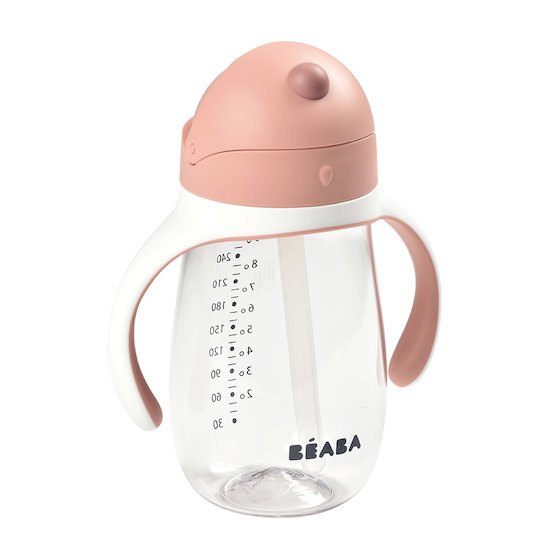 Tasse avec paille Rose 300 ml de Béaba