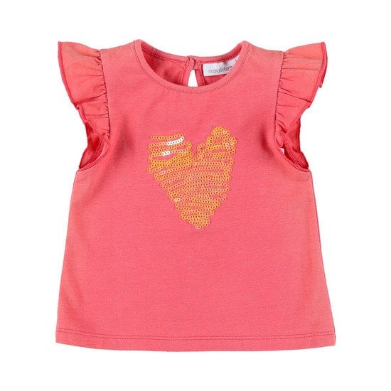 T-shirt Coeur collection Peps Girl Rose 6 mois de Noukies