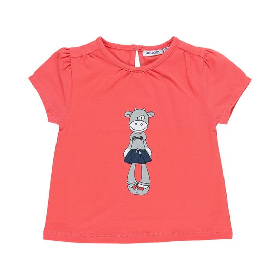 T-shirt manches courtes collection Bord de mer Fille Rouge  de Noukies