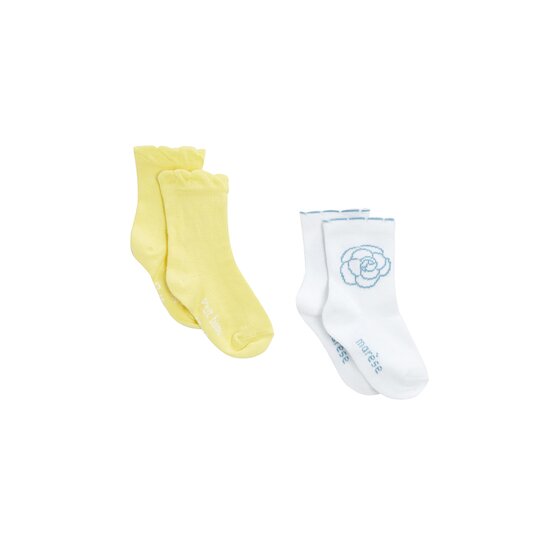 Miss Mimosa Lot 2 Paires de chaussettes Jaune/Blanc  de Marèse