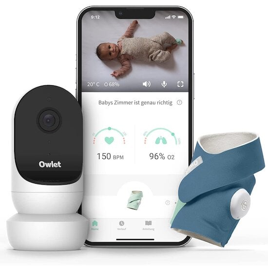 Babyphone Monitor Duo Smart Sock 3 Bleu  de Owlet