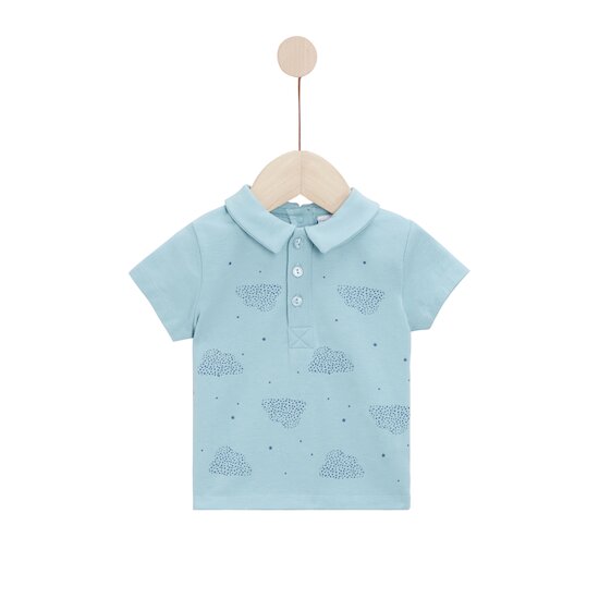 Mon Petit Nuage Polo manches courtes Nuage bleu  de P'tit bisou