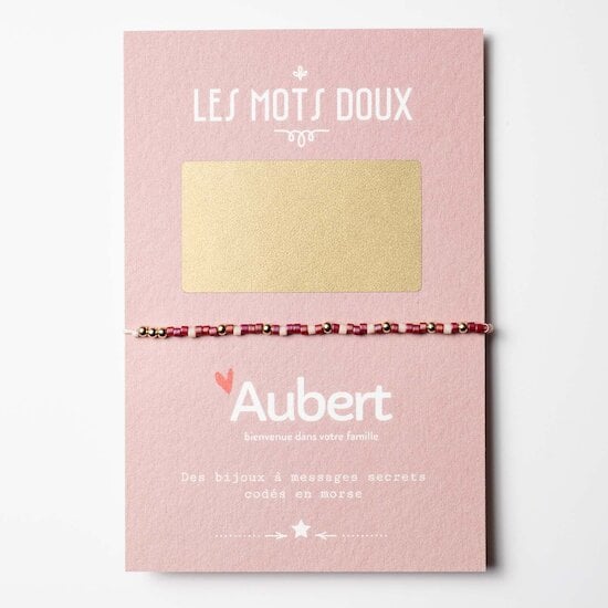 Bracelet annonce "Veux-tu être ma Marraine ?" Rose  de Les Mots Doux