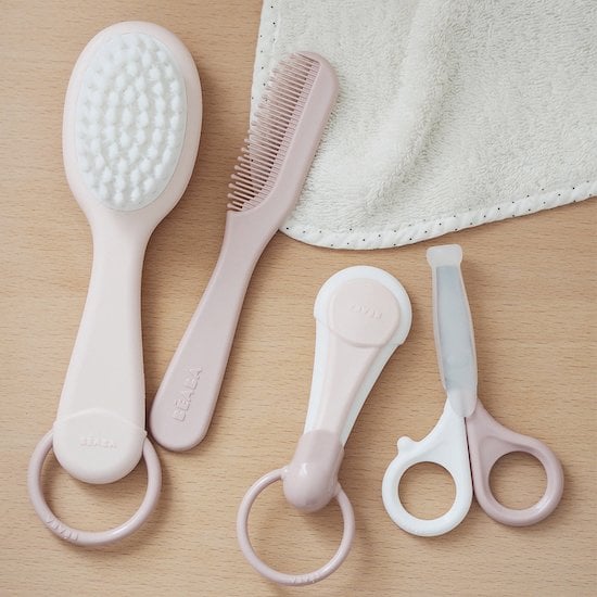 Peigne + brosse Bubble Old pink  de Béaba