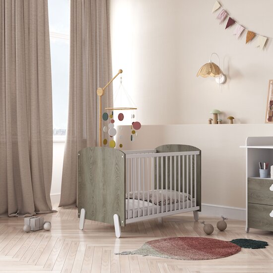 Aldina Lit Bébé Hudson - Blanc 60 x 120 cm de CBA Meubles Aldina Lit Bébé Hudson - Blanc 60 x 120 cm de CBA Meubles
