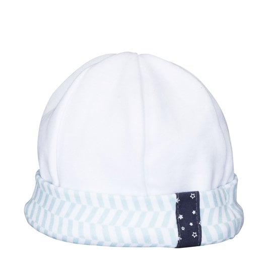Lazare bonnet Blanc/Bleu  de Sauthon Baby's Sweet Home