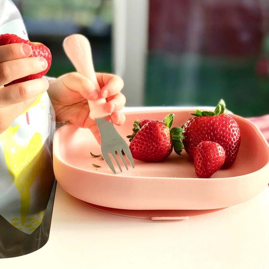Assiette silicone ventouse  Light Pink  de Béaba