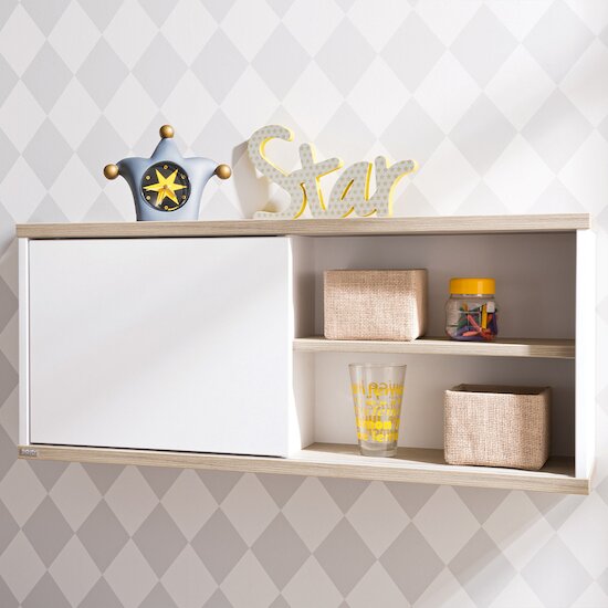 Carlo étagère murale Blanc craie/Epicéa vintage  de Paidi Carlo étagère murale Blanc craie/Epicéa vintage  de Paidi