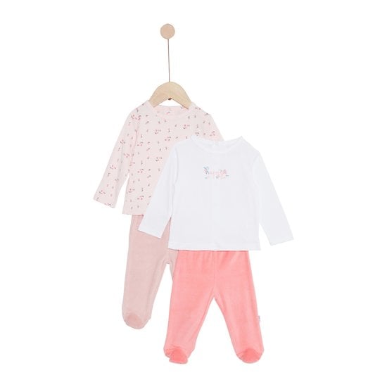 Mes Essentiels Lot 2 Pyjamas Fleurs  de P'tit bisou