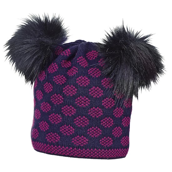 Bonnet tricot jacquard Rose/Marine  de Sterntaler
