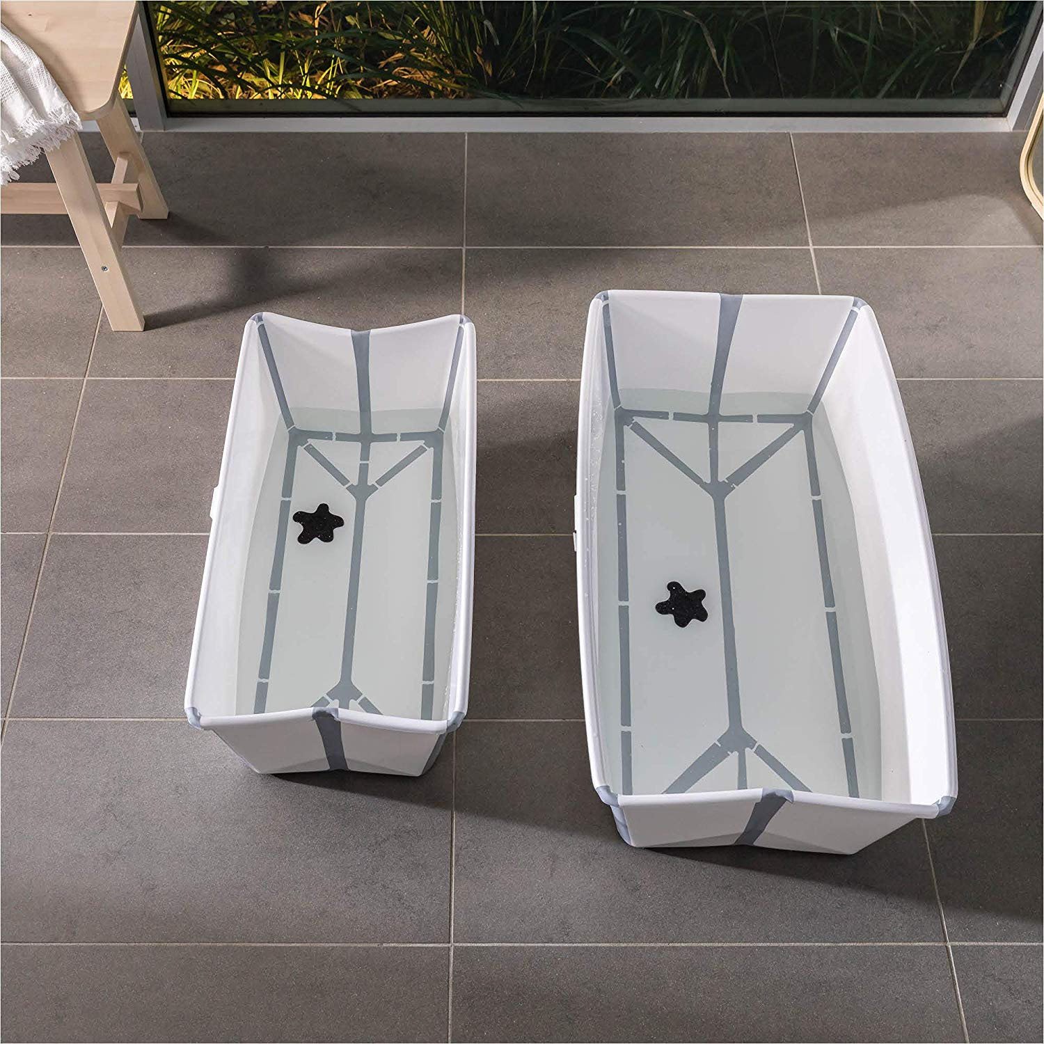 Baignoire Flexi Bath™ XL Transparent Bleu de Stokke®, Baignoires Pliables :  Aubert