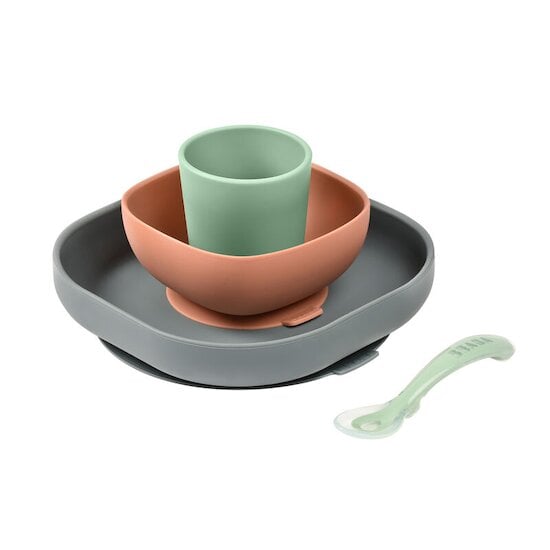 Guizmofy® Coffret Repas Complet Avec Assiette silicone Ventouse en Forme De  Crabe, Bol, Cuillère Bébé 1er Age, Micro Onde : : Bébé et  Puériculture